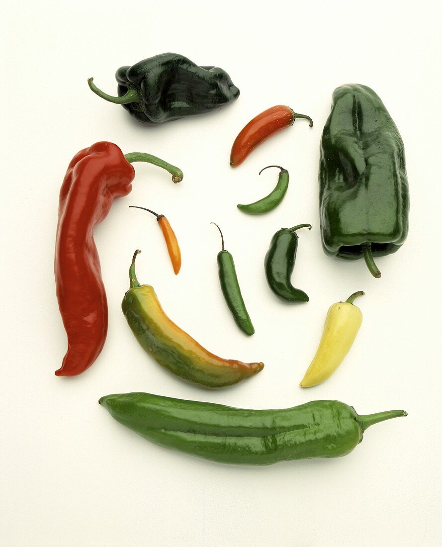 Variety of Fresh Peppers