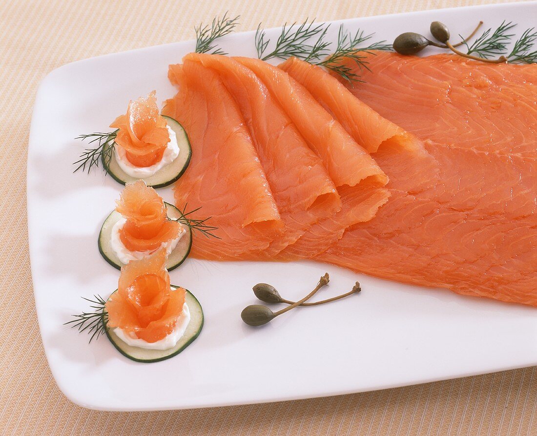 Smoked Salmon on a Platter