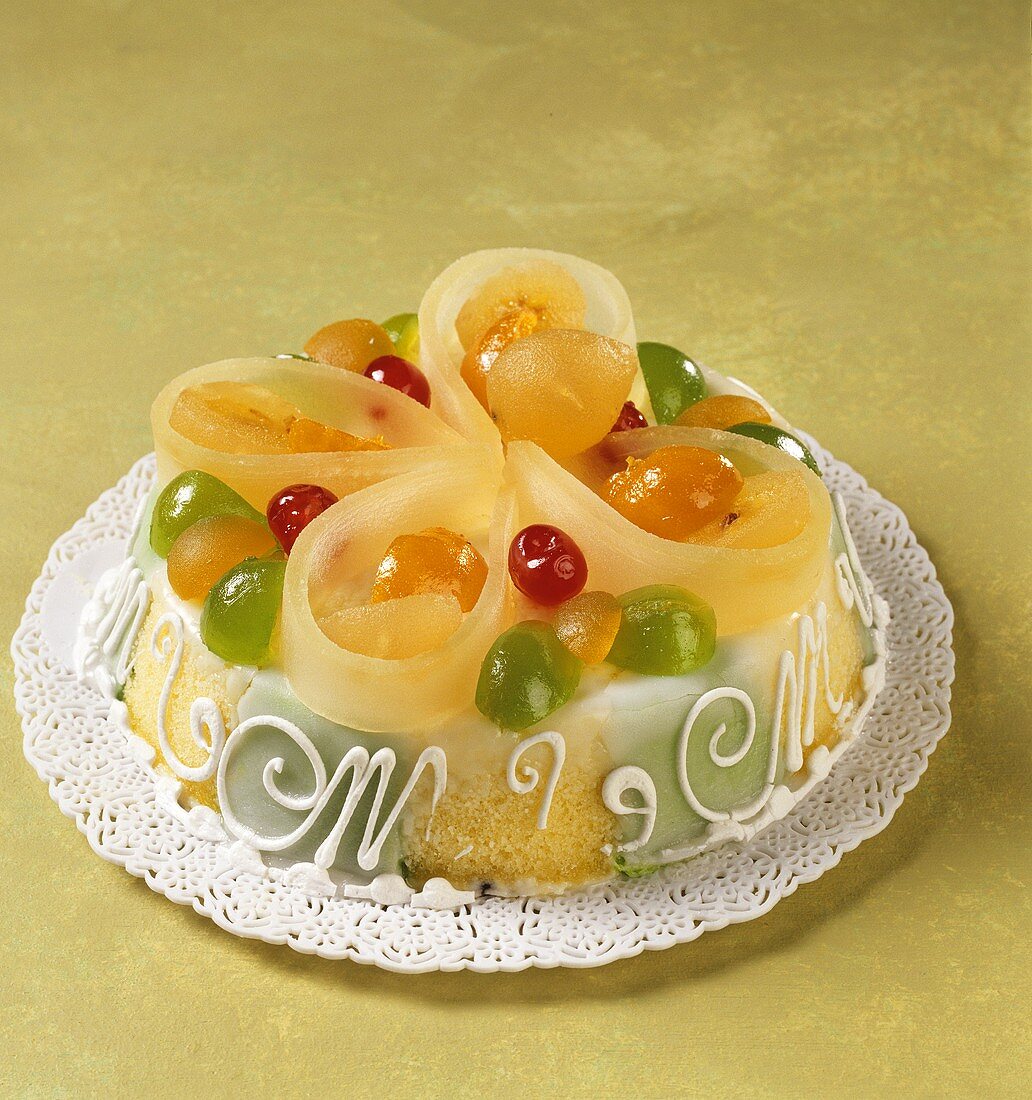 Cassata siciliana (Cake with candied fruit, Italy)