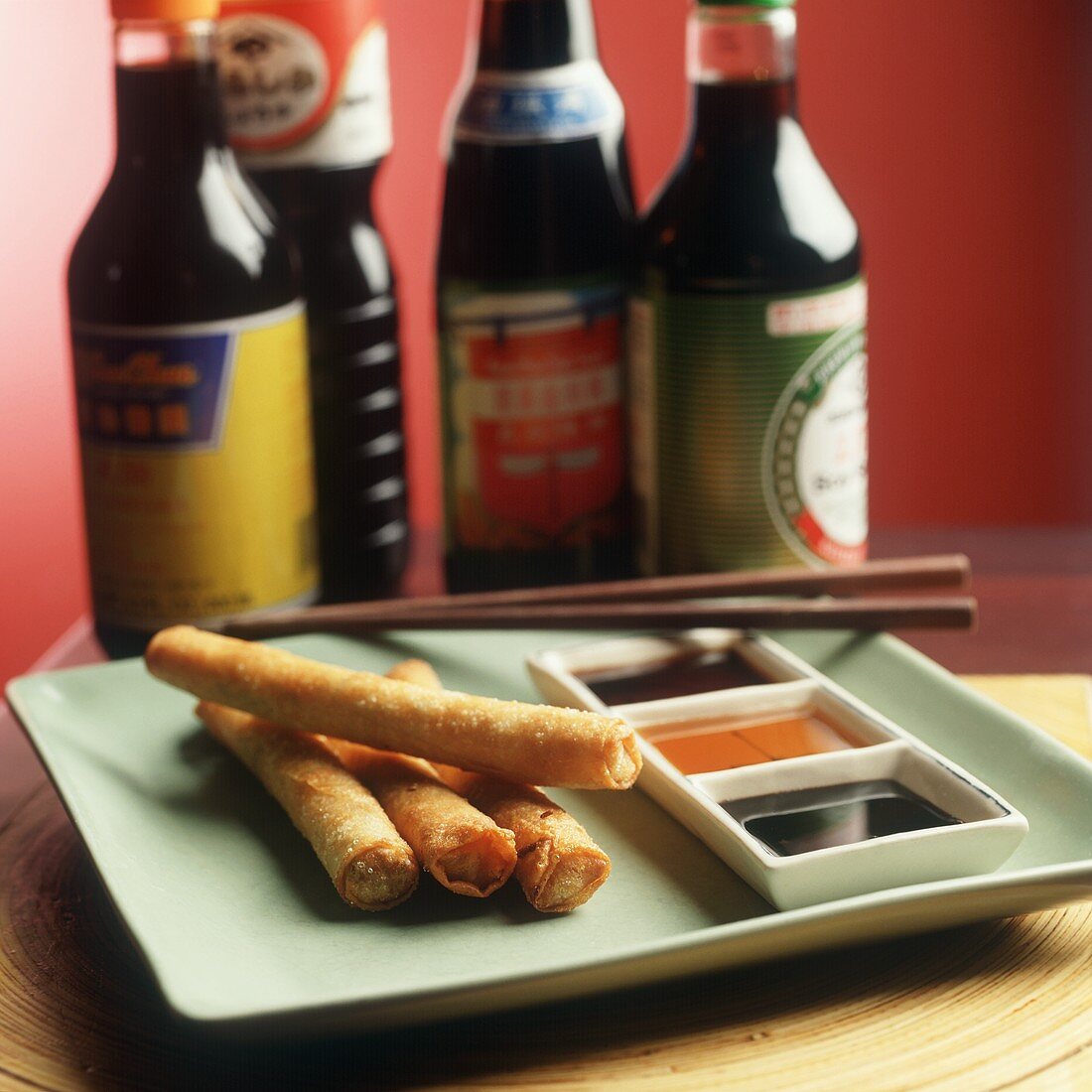 Spring Rolls with Dipping Sauces