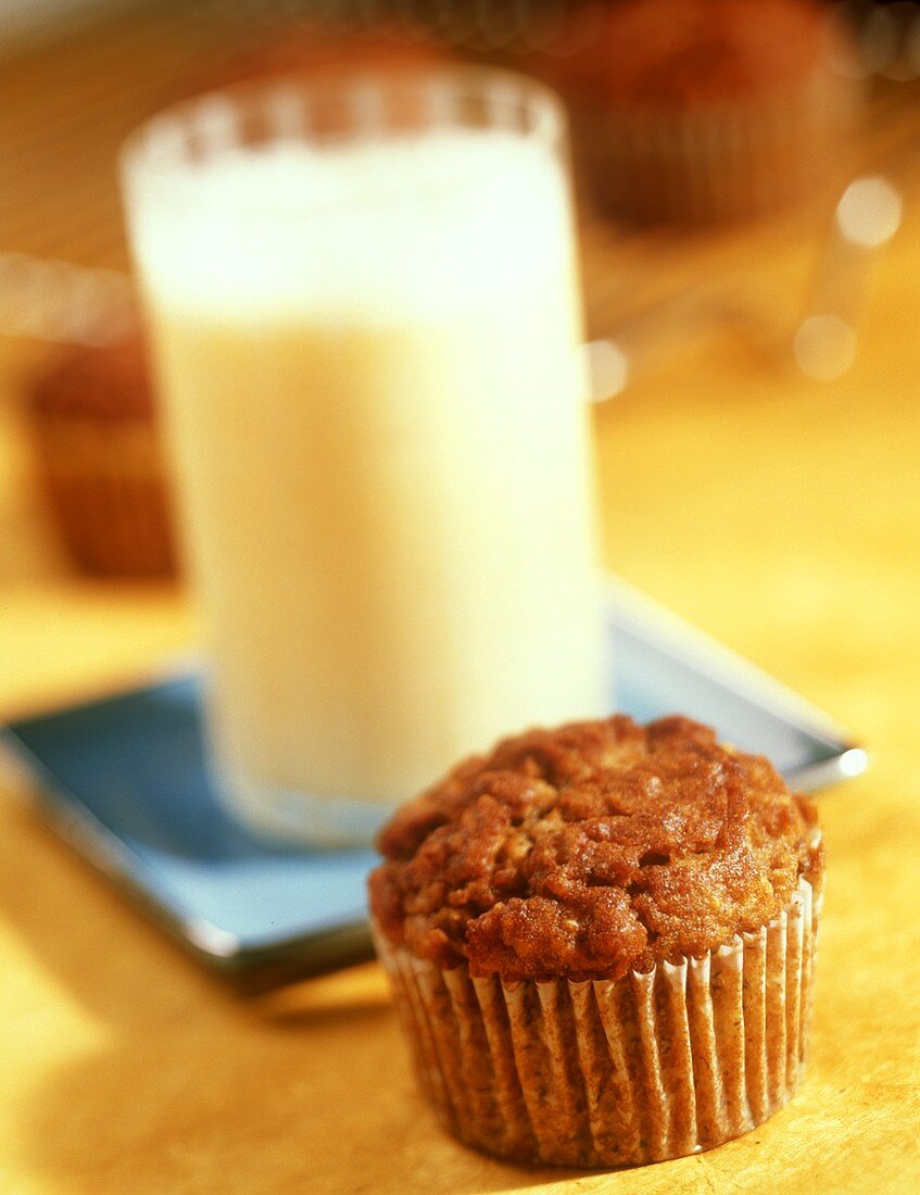 Carrot Muffin with a Banana Smoothie