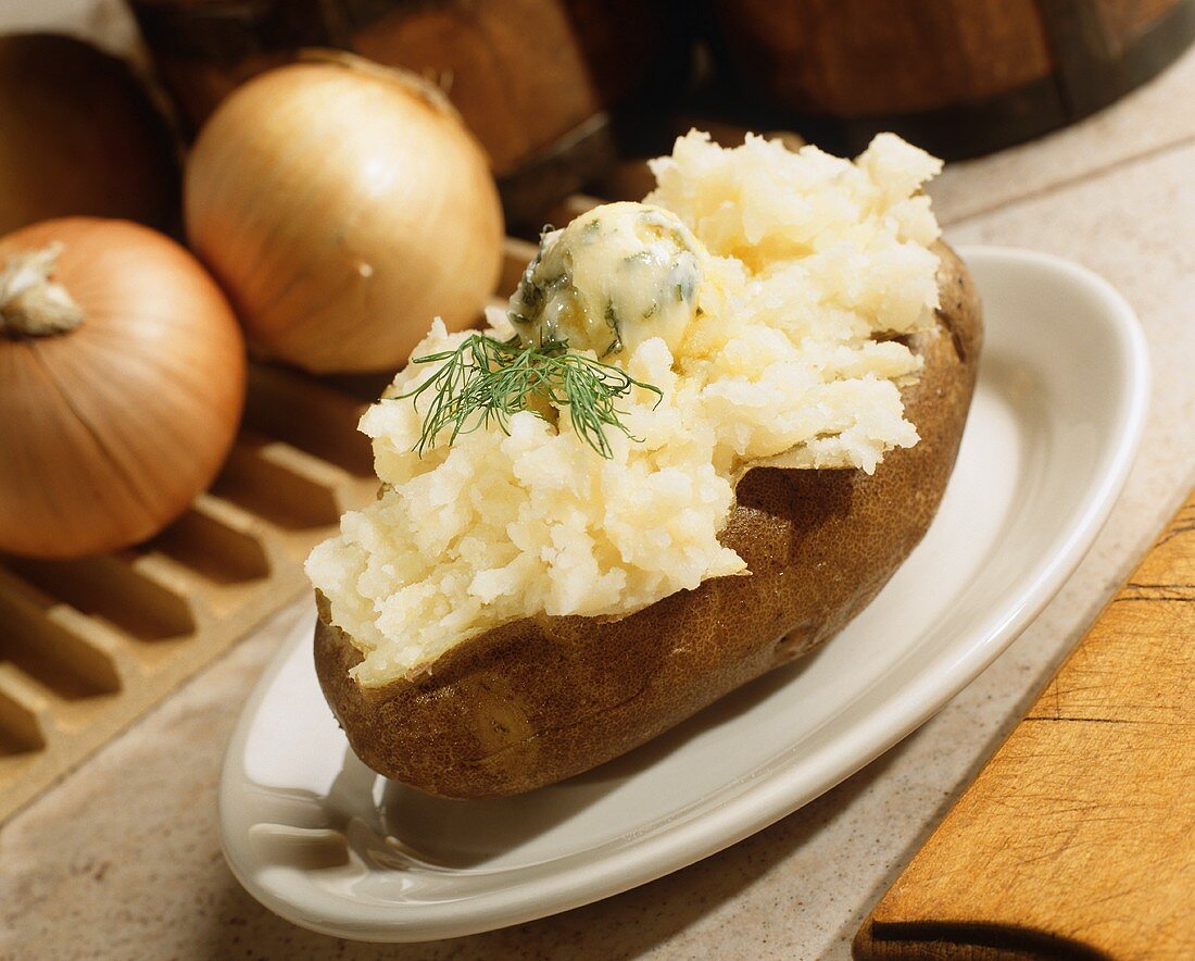 Baked Potato with Herb Butter