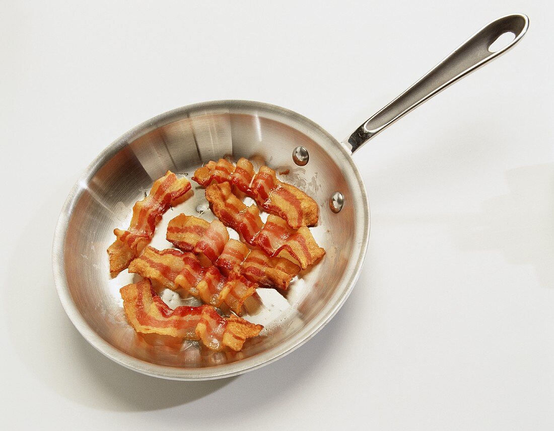 Gebratener Frühstücksspeck (Bacon)