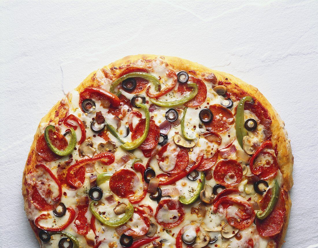 Pepperoni and Pepper Pizza