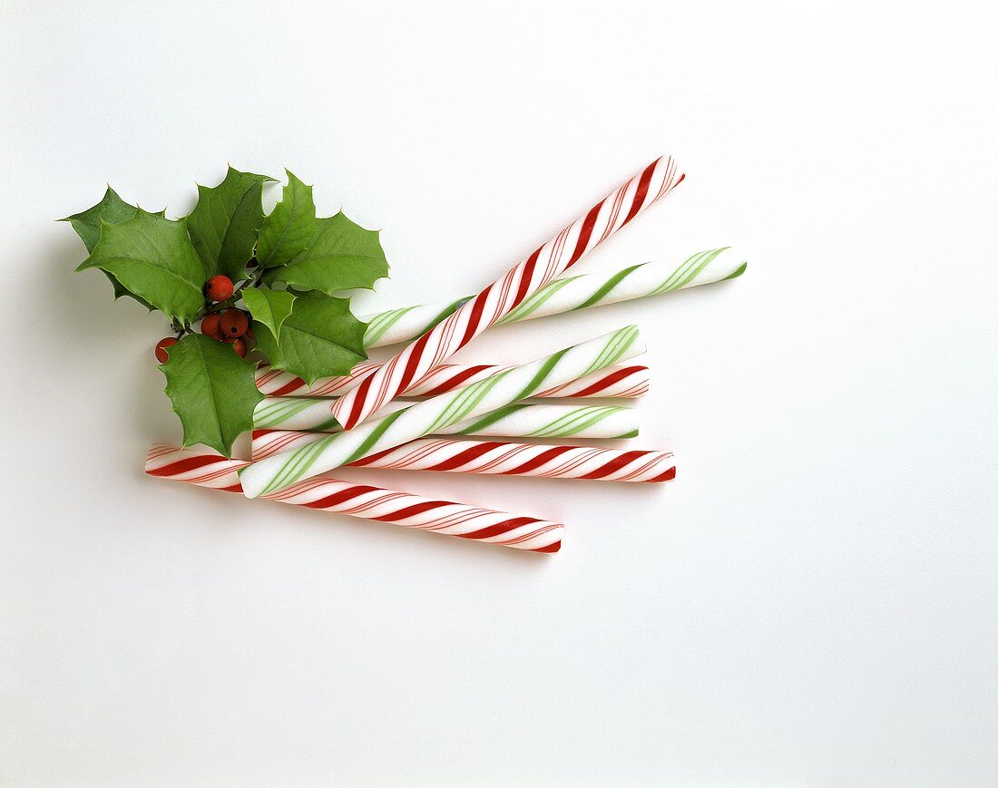 Candy Canes and Holly