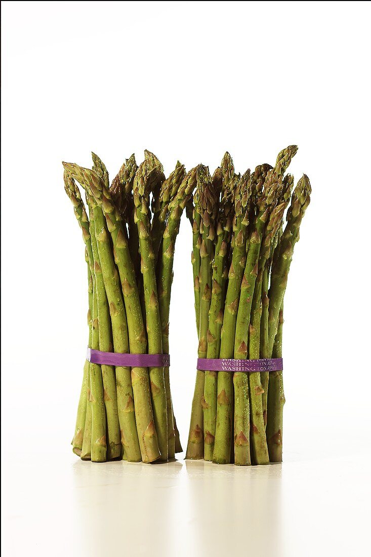 Two Tied Bundles of Asparagus