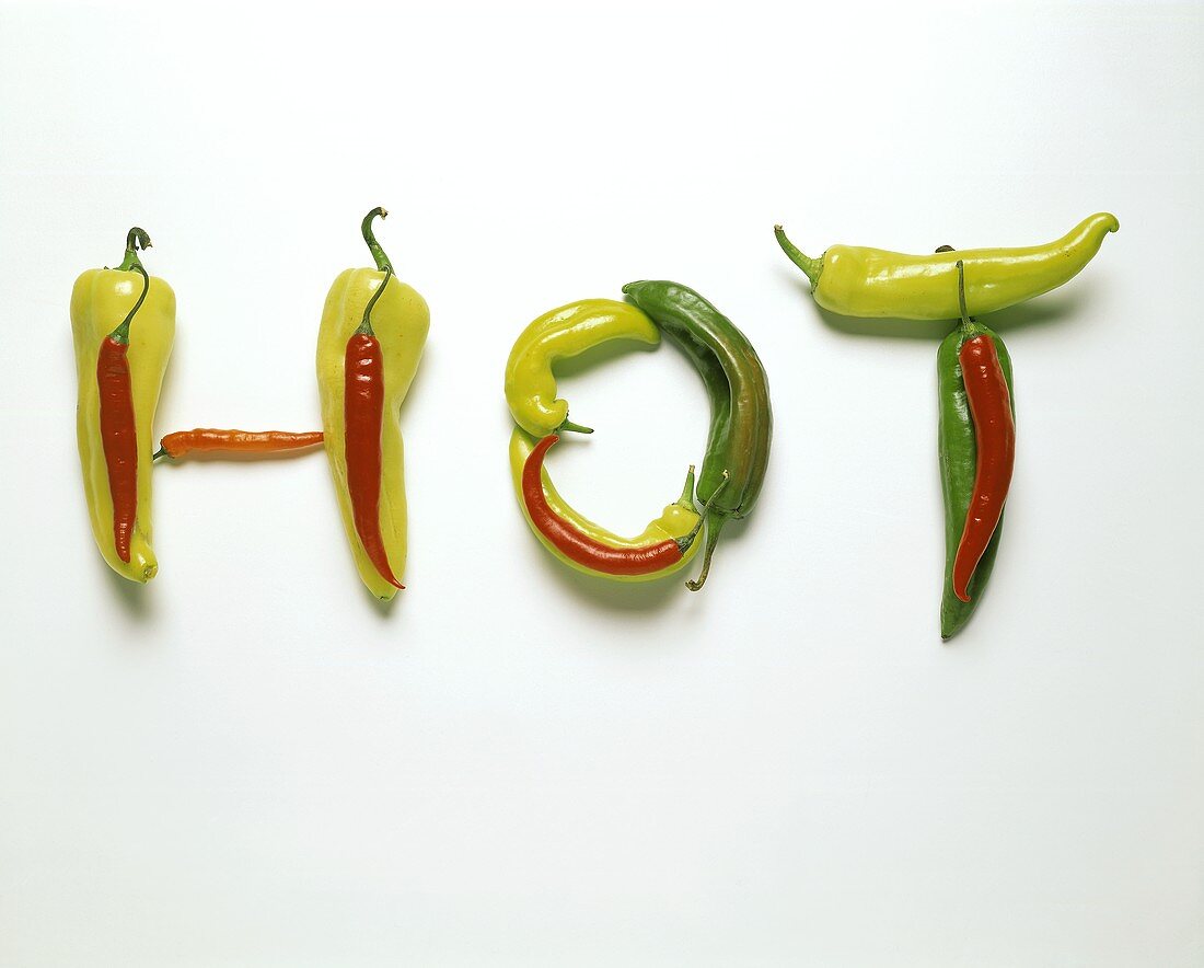 Chili Peppers Spelling HOT