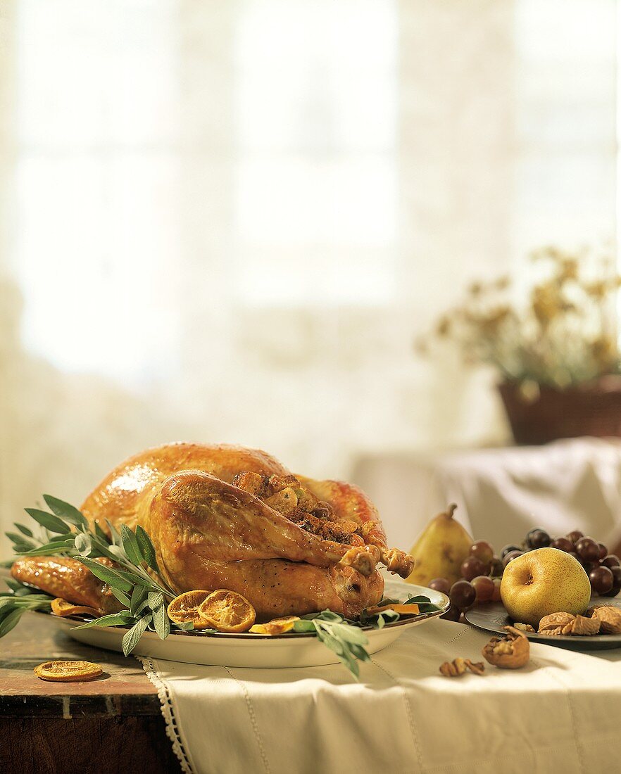 Roasted Turkey on a Table