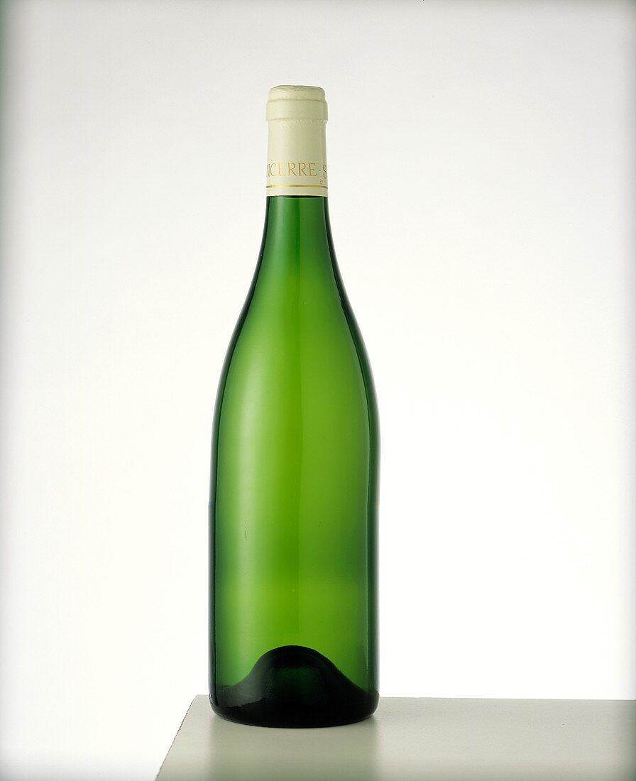 Empty Green Wine Bottle