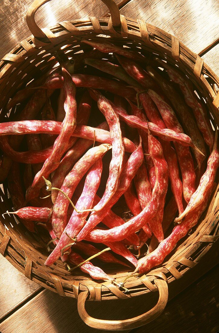 Shell Beans in a Basket