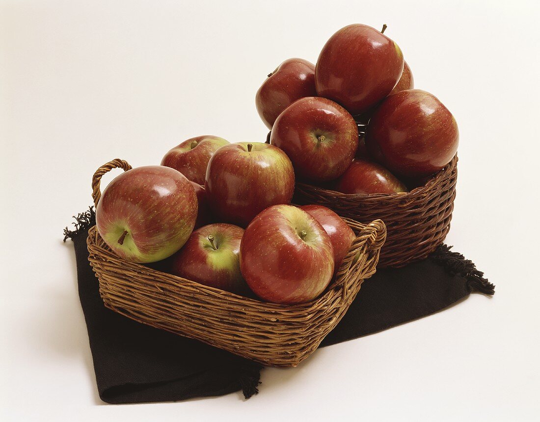 Two Baskets of Red Apples