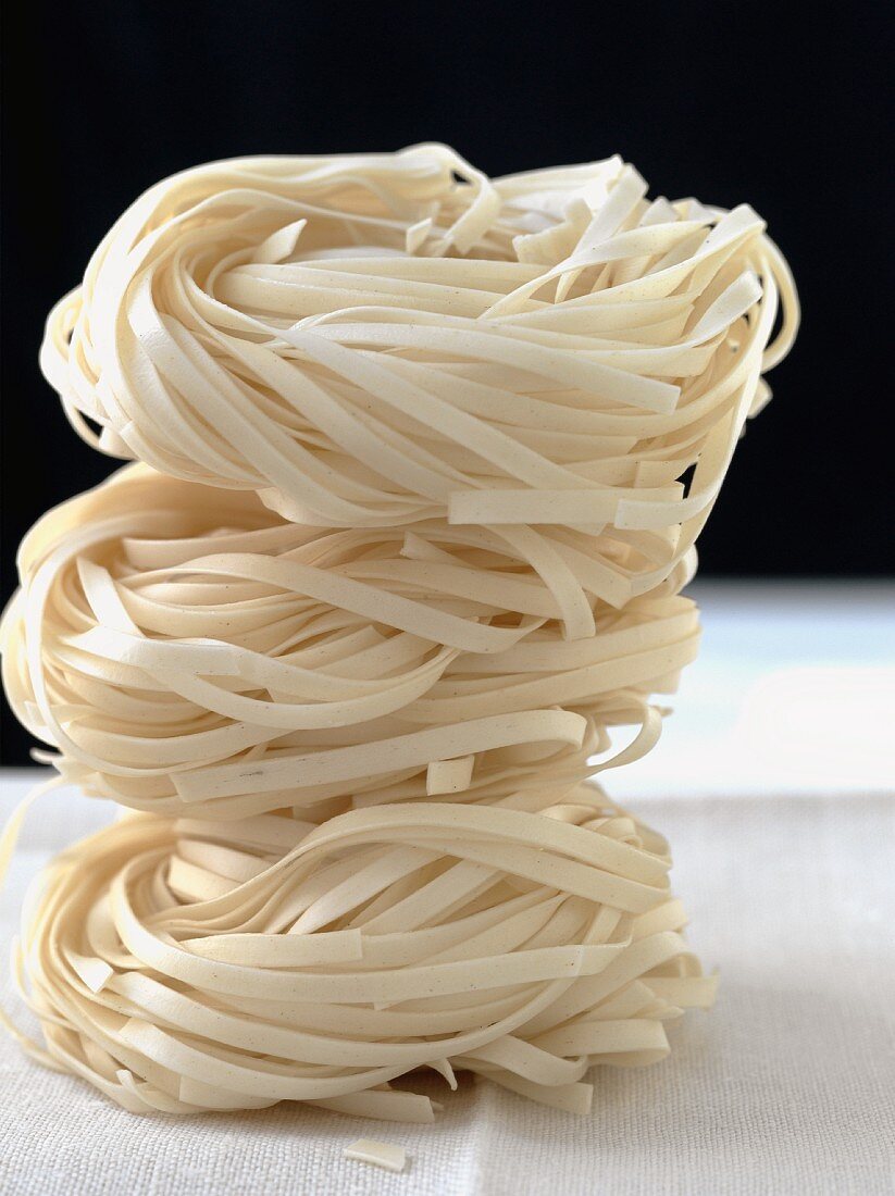Three Chinese Noodle Nests Stacked