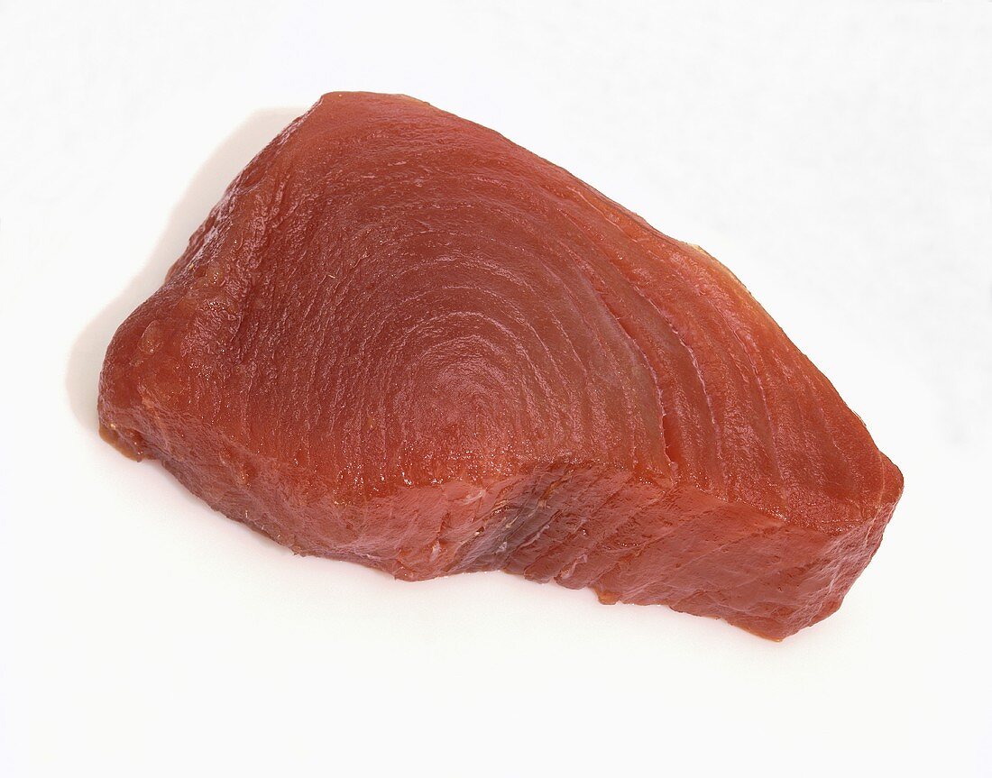 Tuna Steak on a White Background