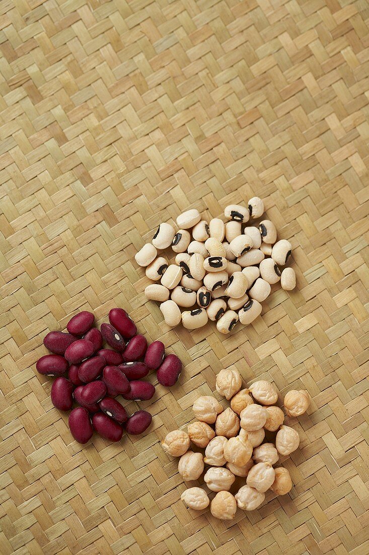 Assorted Dried Beans, Adzuki, Chickpea and Black-Eyed Peas