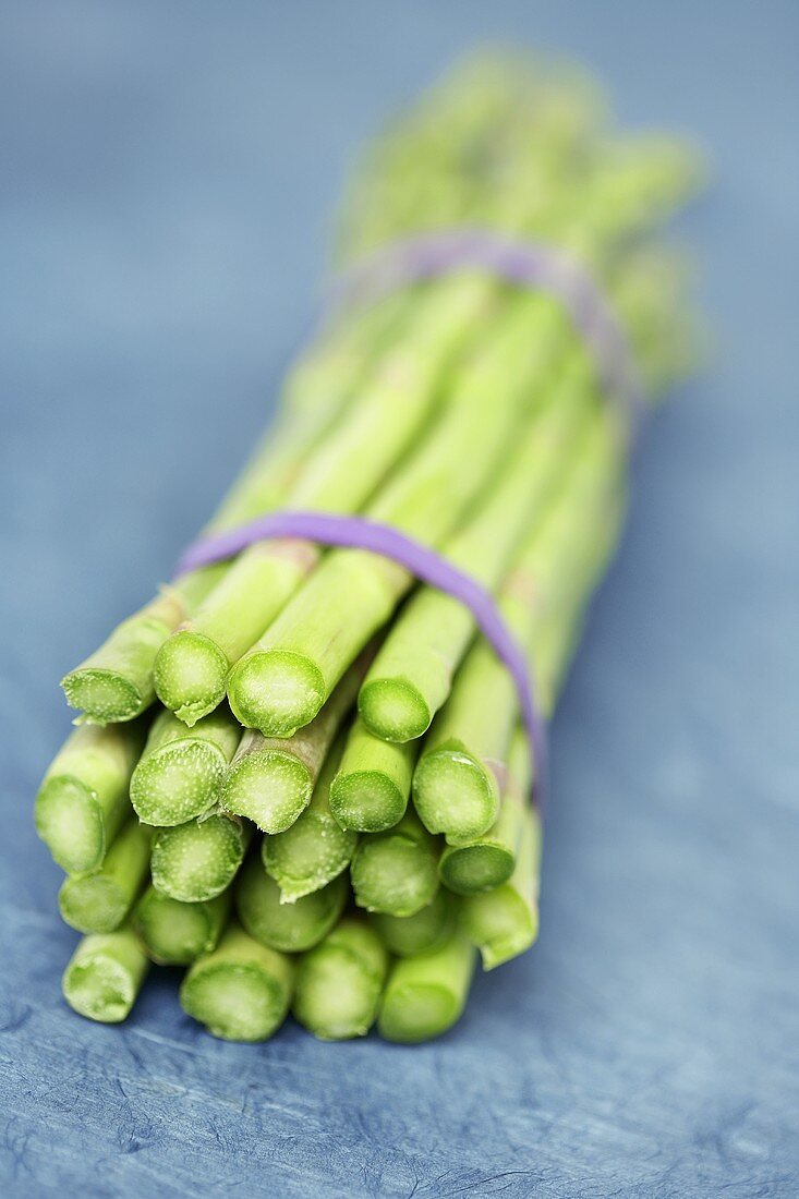 Bundle of Asparagus Spears, Close Up on End of Spears