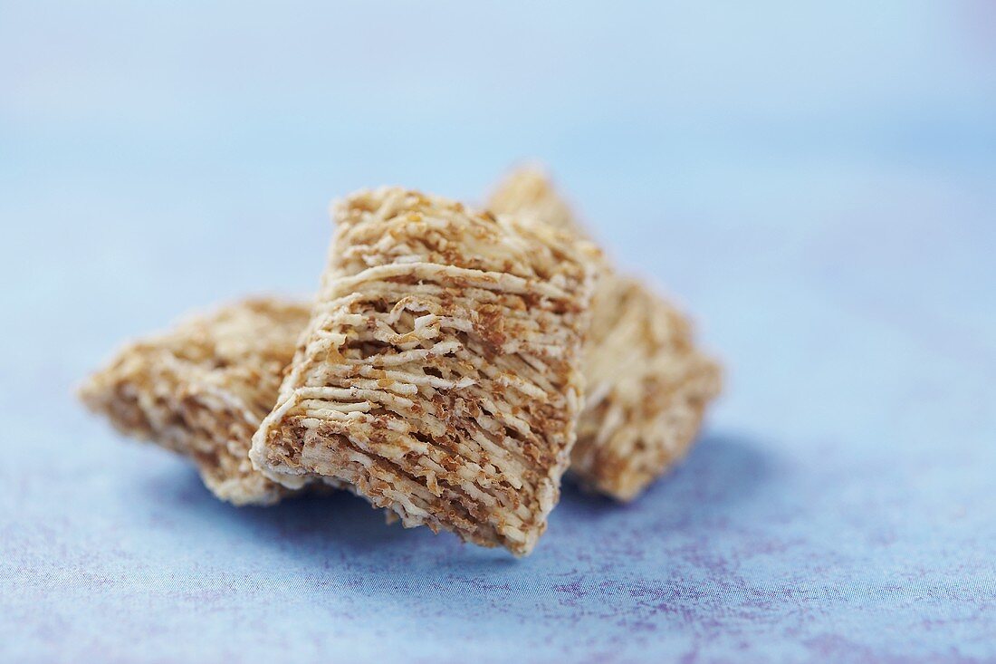 Three Pieces of Shredded Wheat Cereal