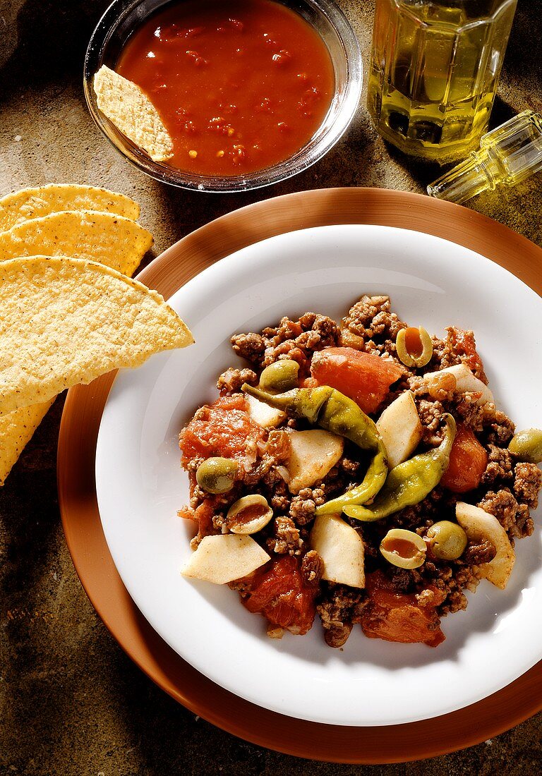 Mexican Ground Meat Pan Dish