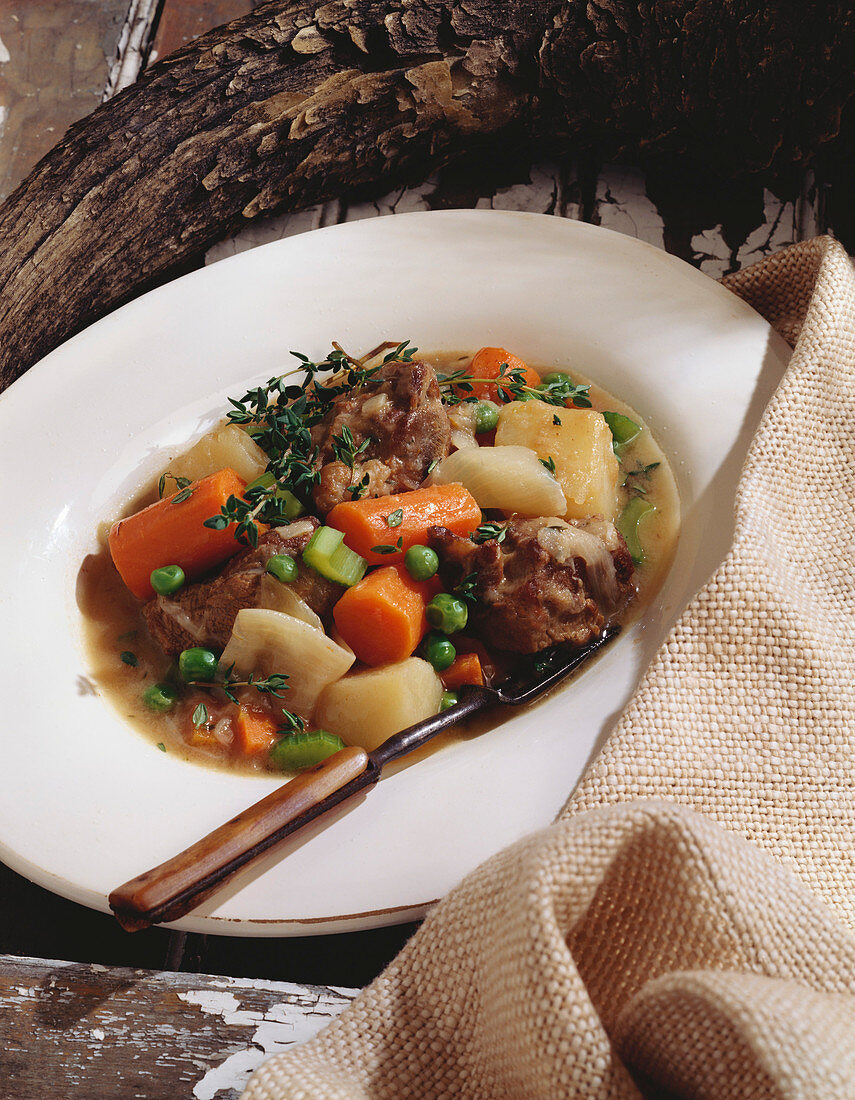 Bowl of Hearty Lamb Stew