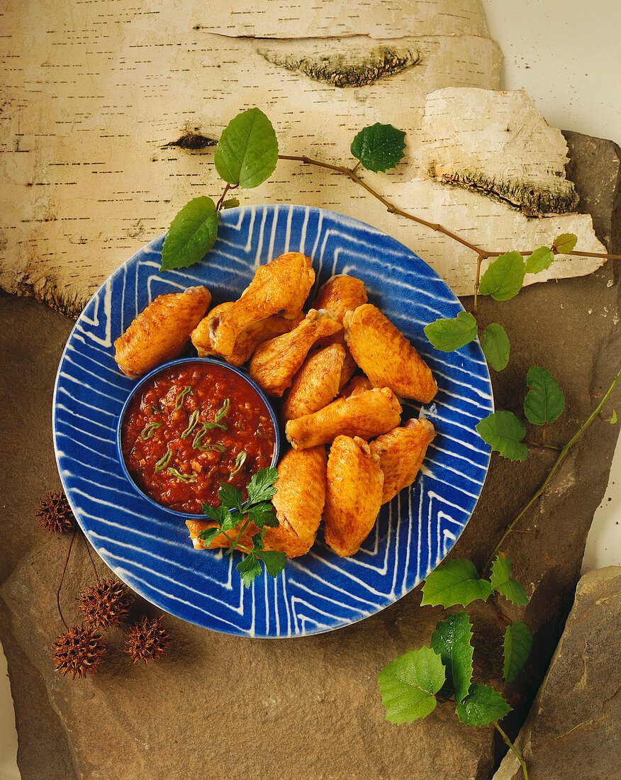 Chicken Wings with Salsa