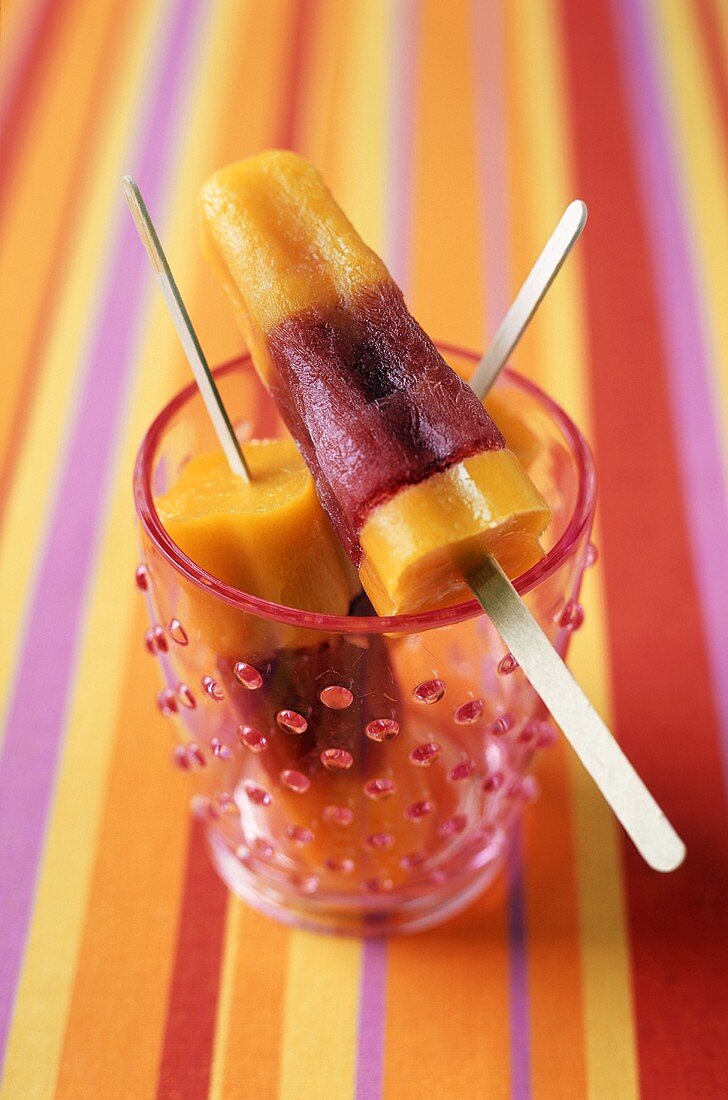 Three Layered Popsicles in a Glass