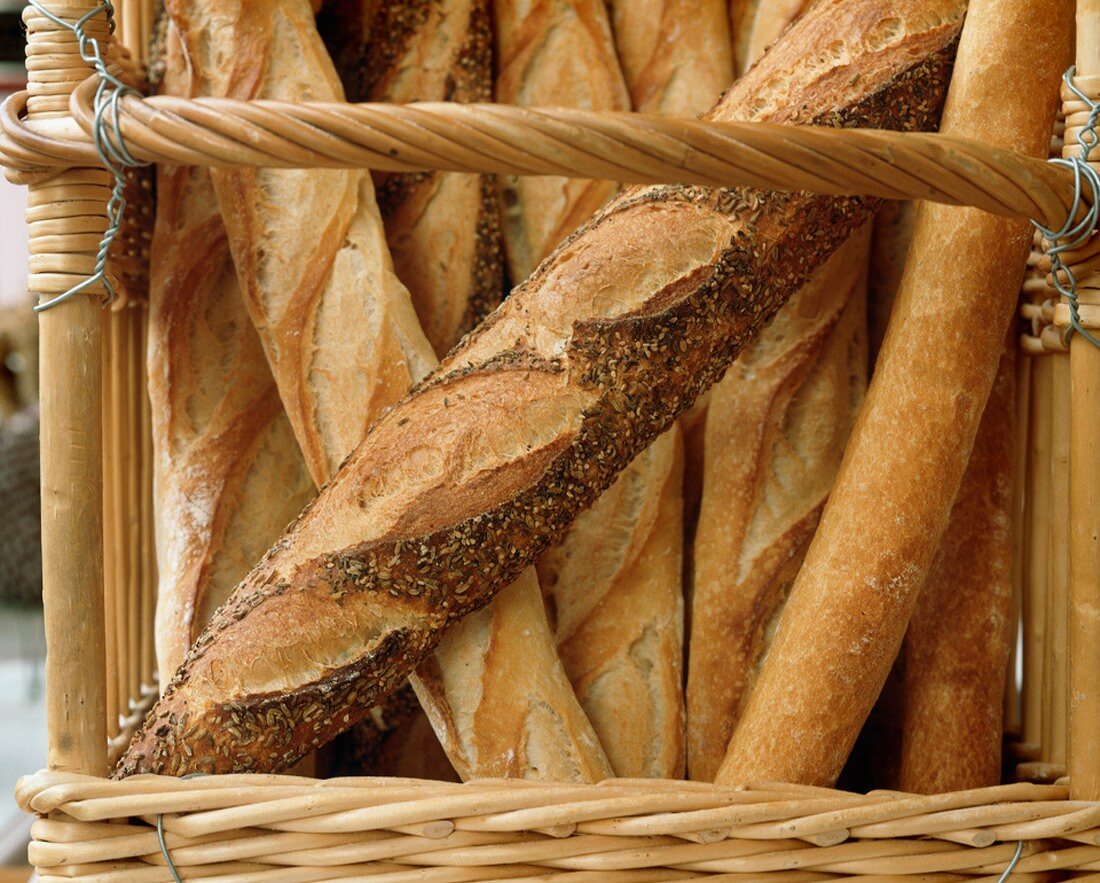 Many Baguettes in a Basket