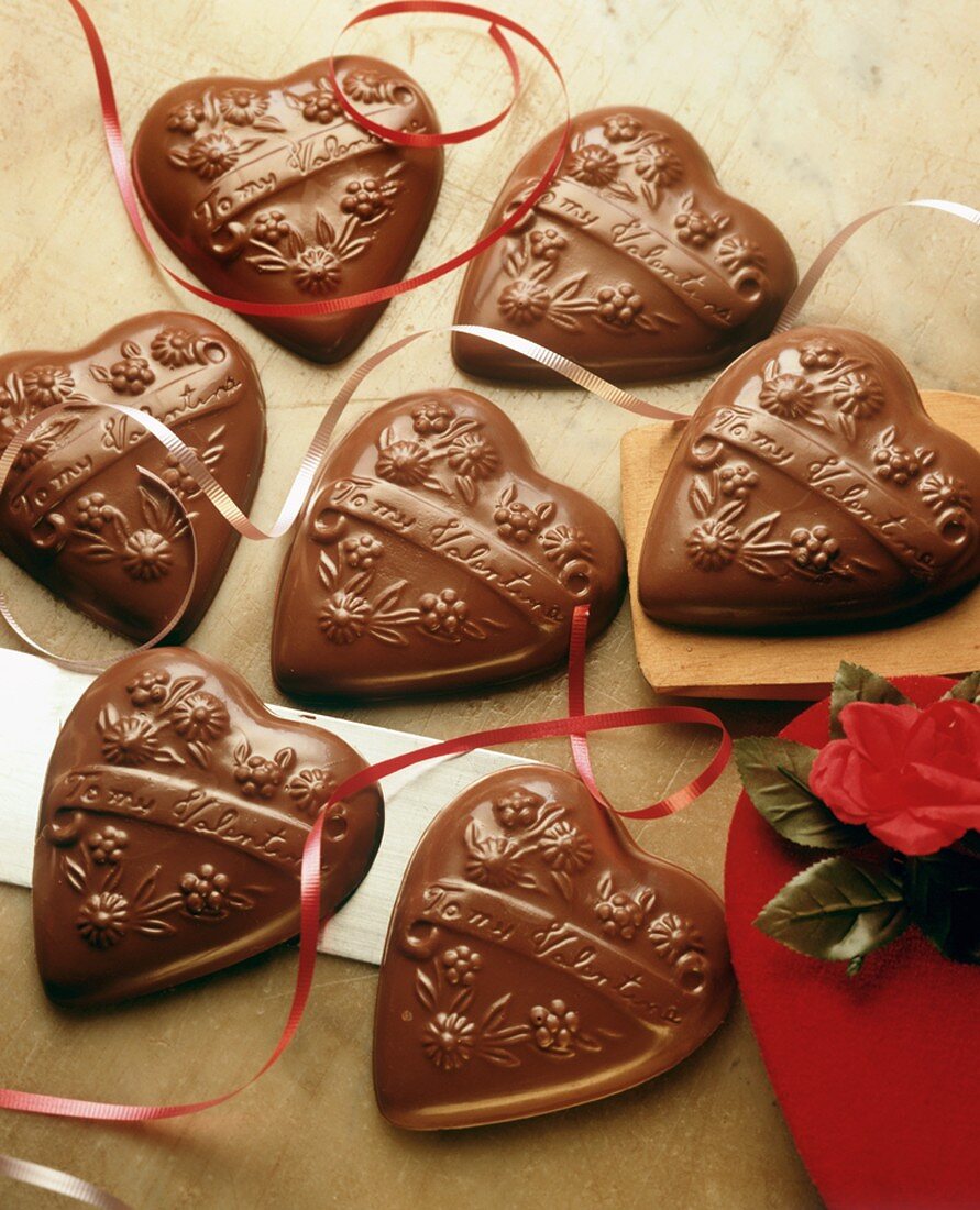 Schokoladenherzen zum Valentinstag