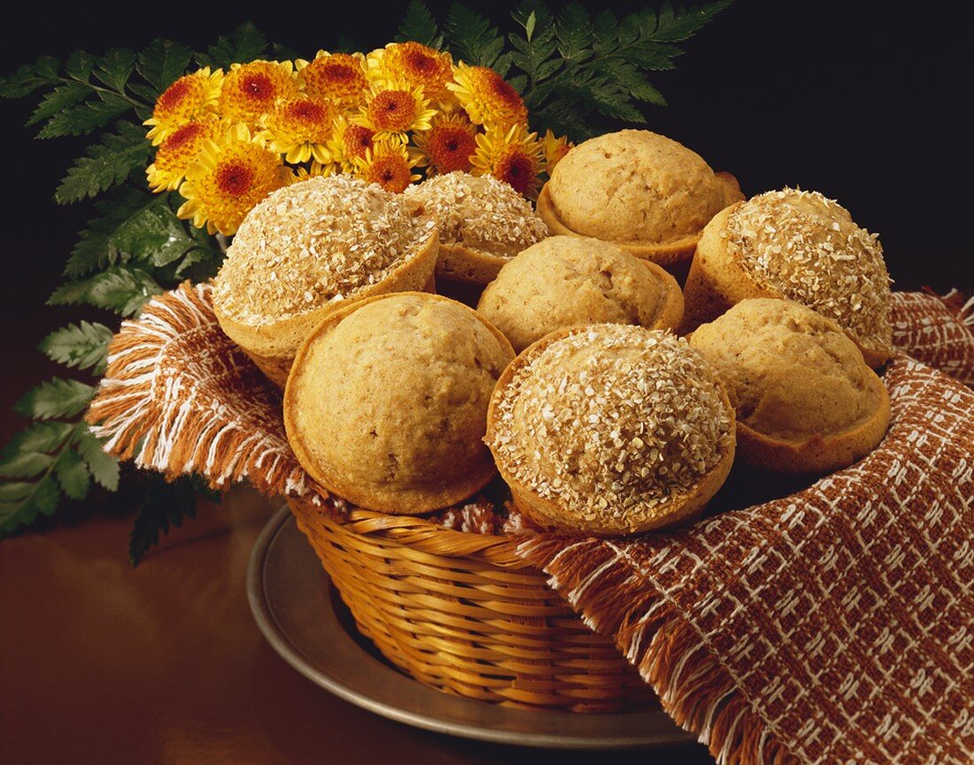 Basket of High Fiber Muffins