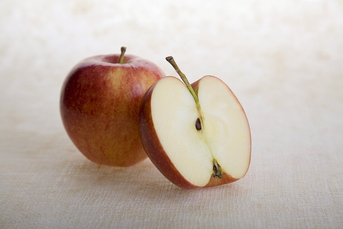 Whole Apple with Half an Apple