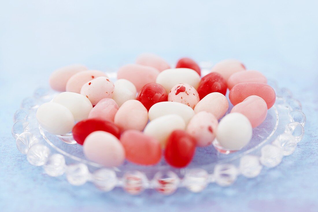 Valentine's Day Jelly Beans on a Plate