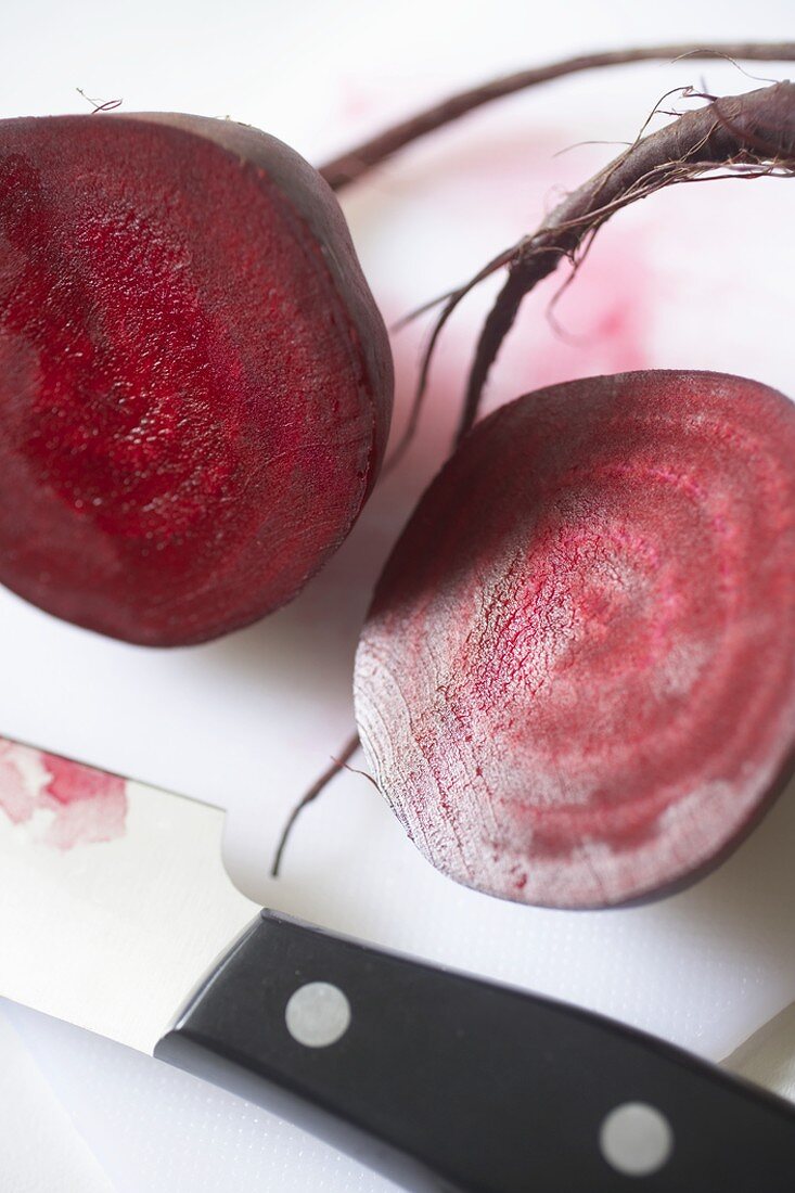 Organic Red Beet Sliced in Half