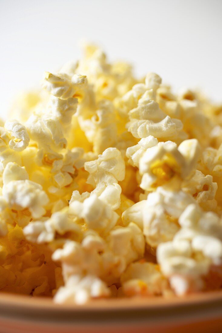 Close Up of Buttered Popcorn