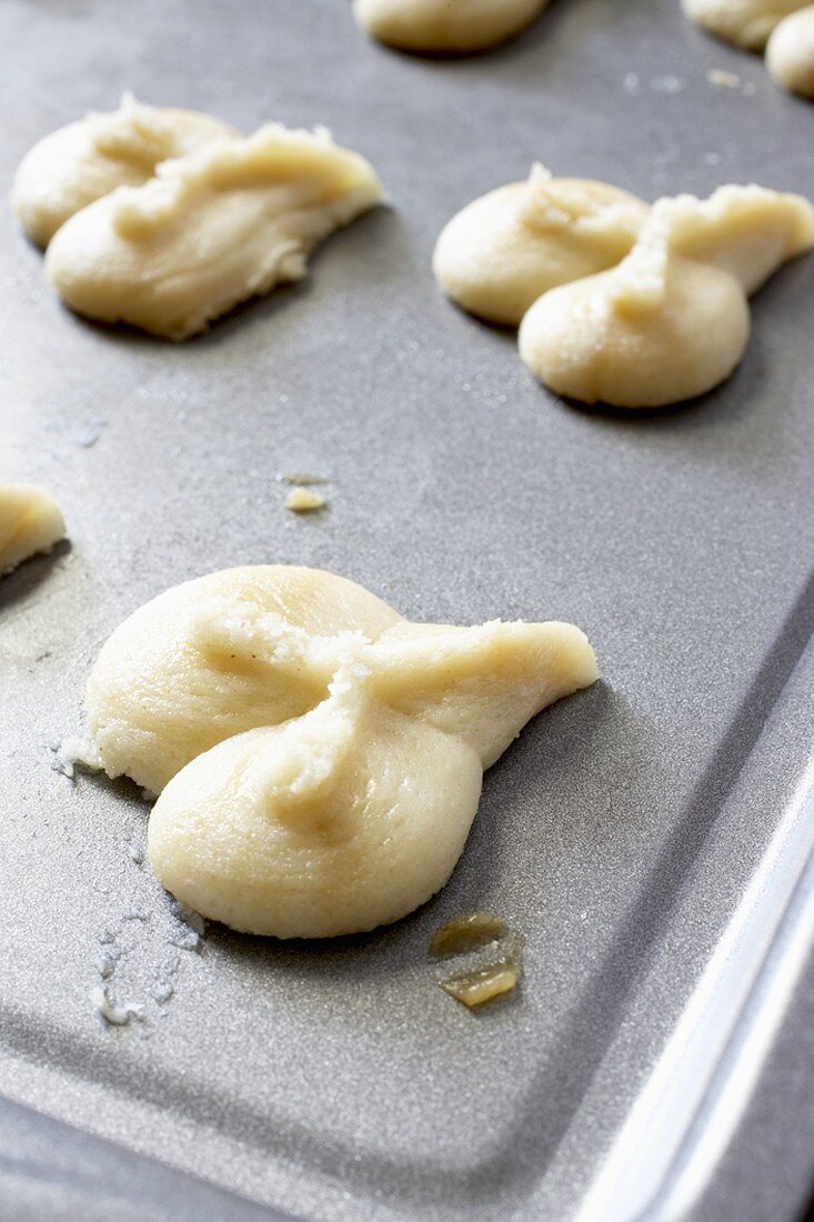 Unbaked Heart Shaped Spritz Cookies