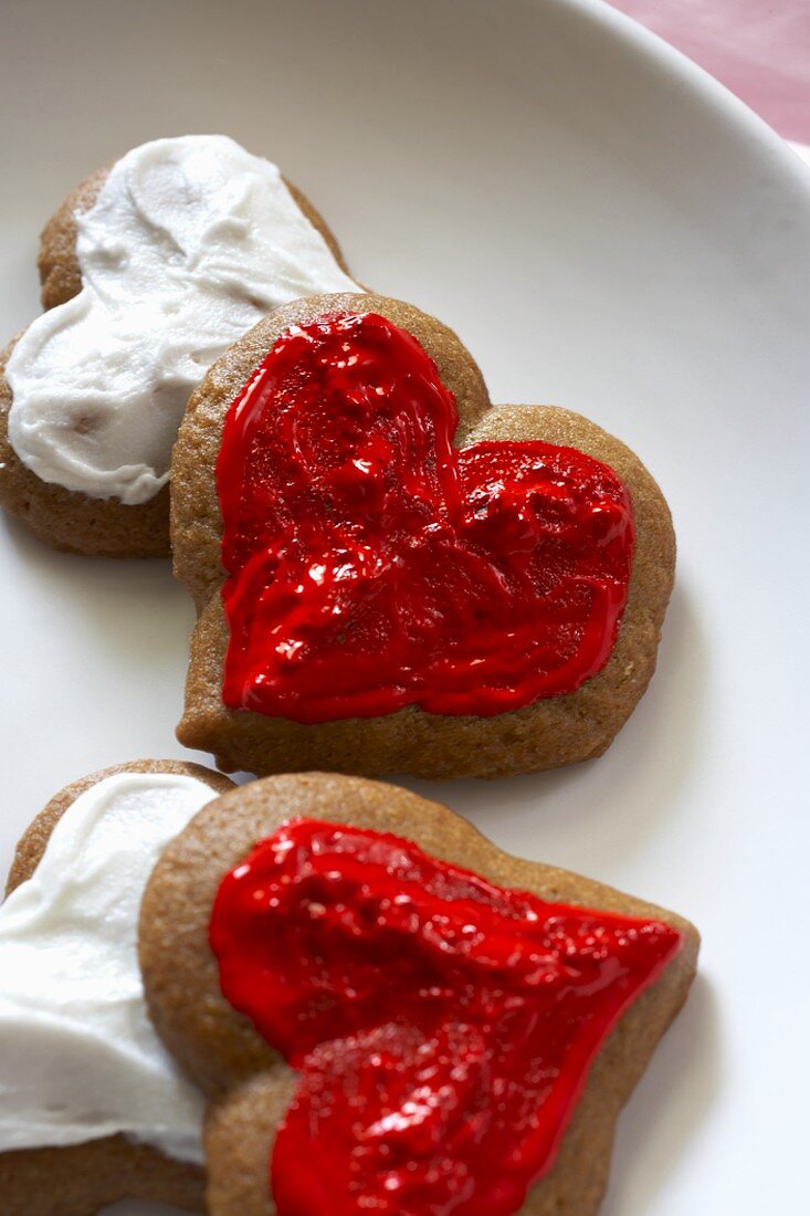 Decorated Heart Shaped Spritz Cookies