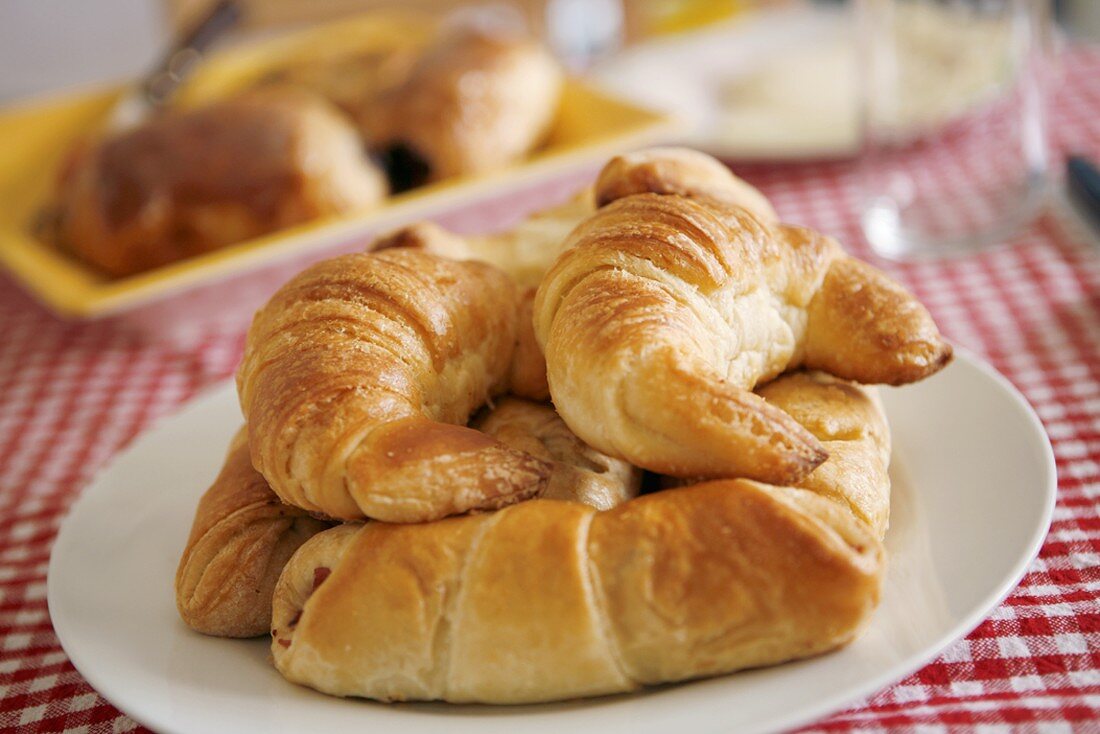 Croissants on a Plate
