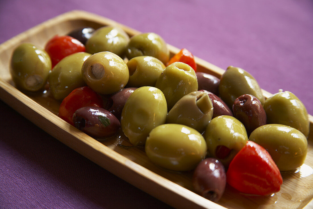 Marinated olives