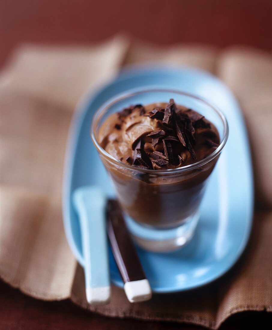 Chocolate dessert in a glass