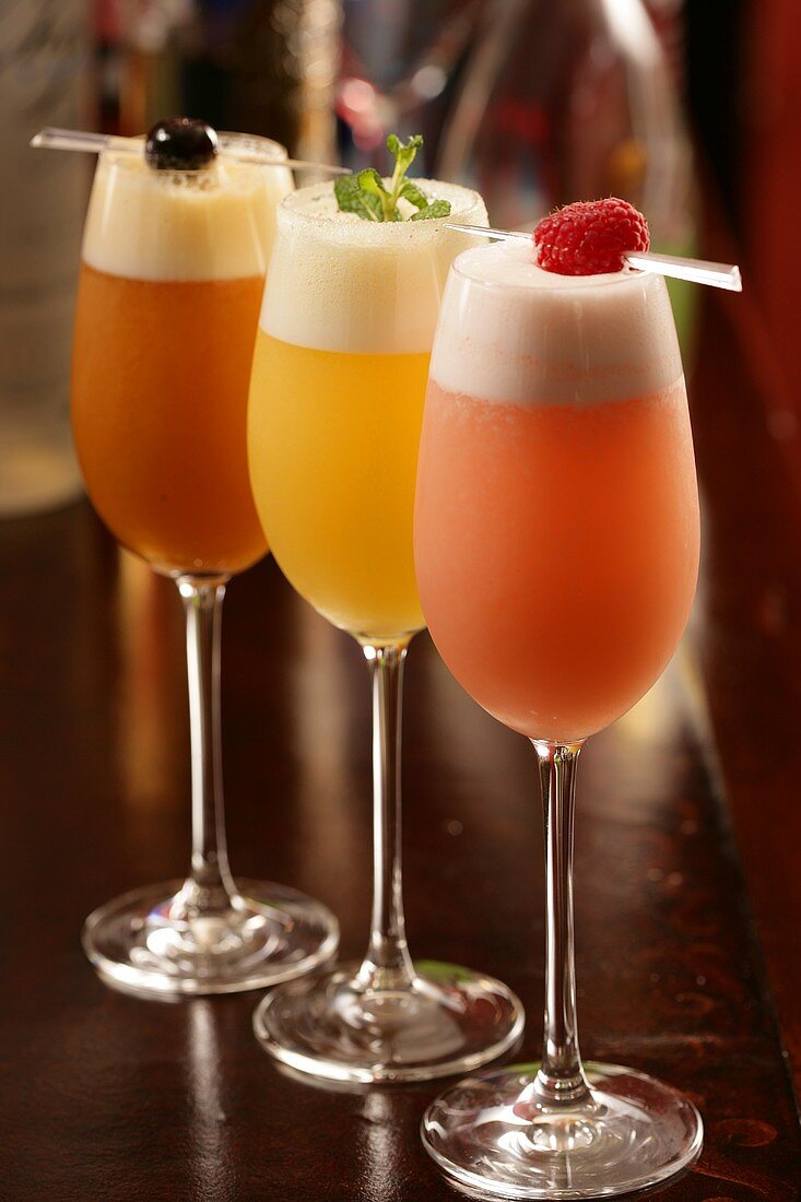 Three Assorted Cocktails