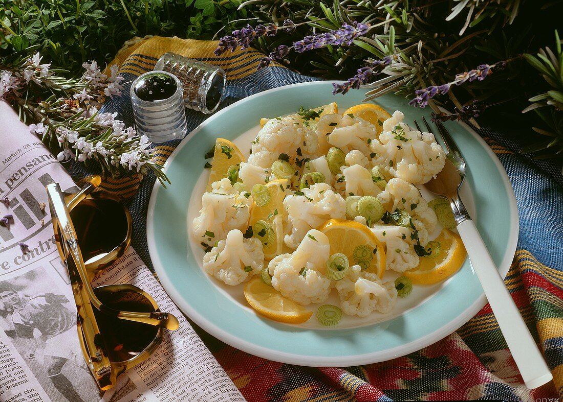 Marinated cauliflower with herbs