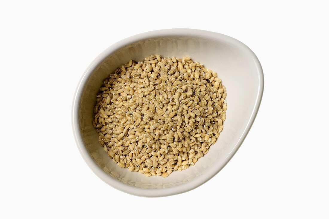 Barley in a White Bowl
