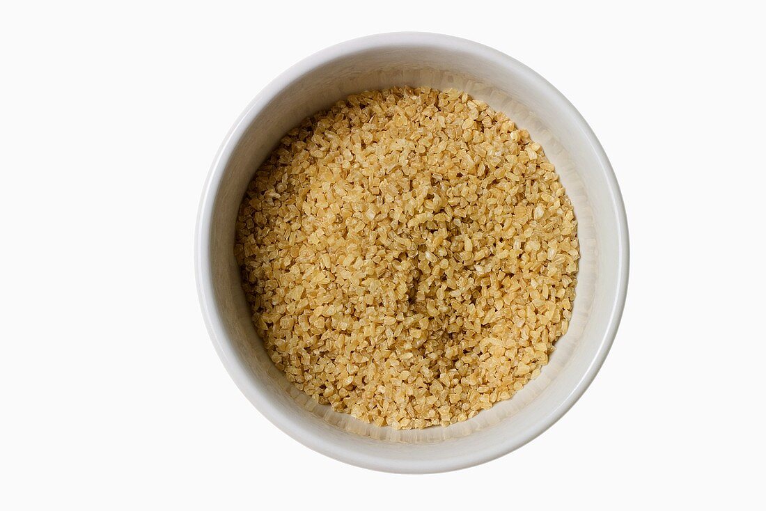 Bulgur in a White Bowl