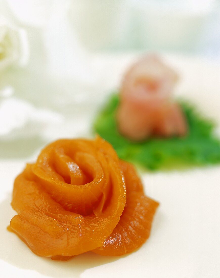 Sashimi salmon rose