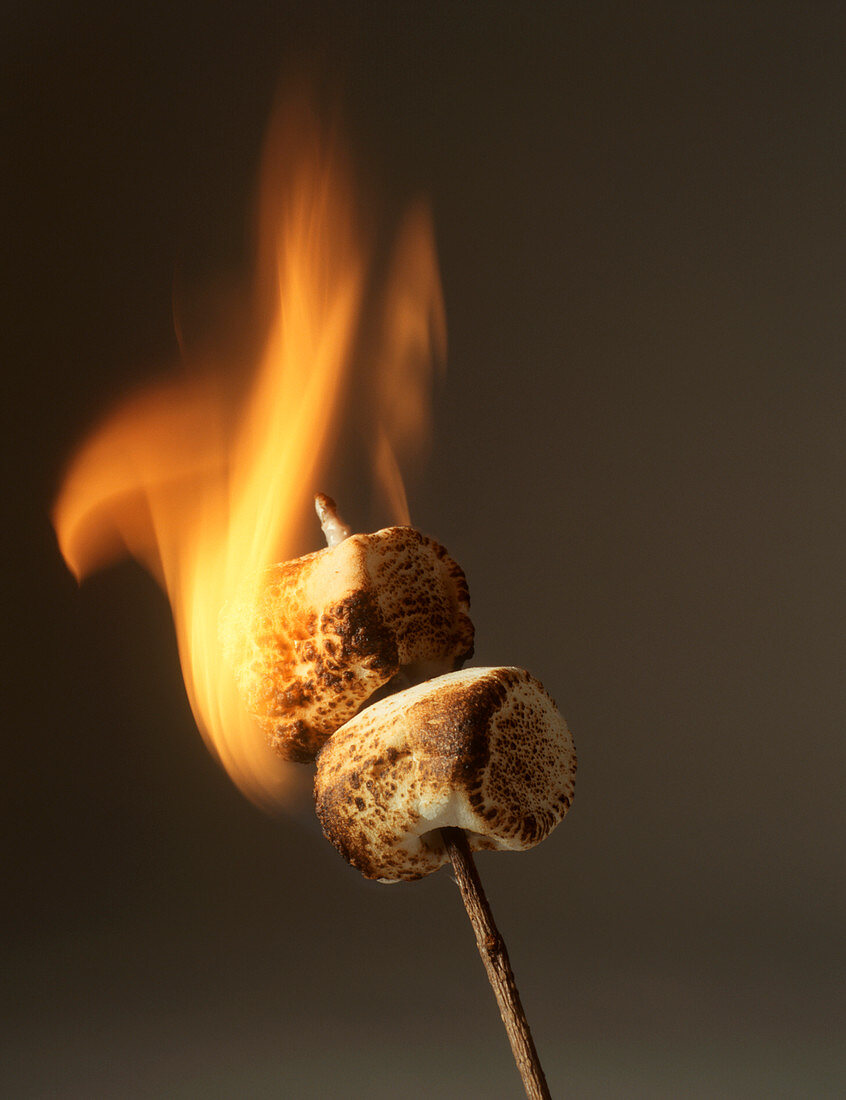 Flambéing marshmallows