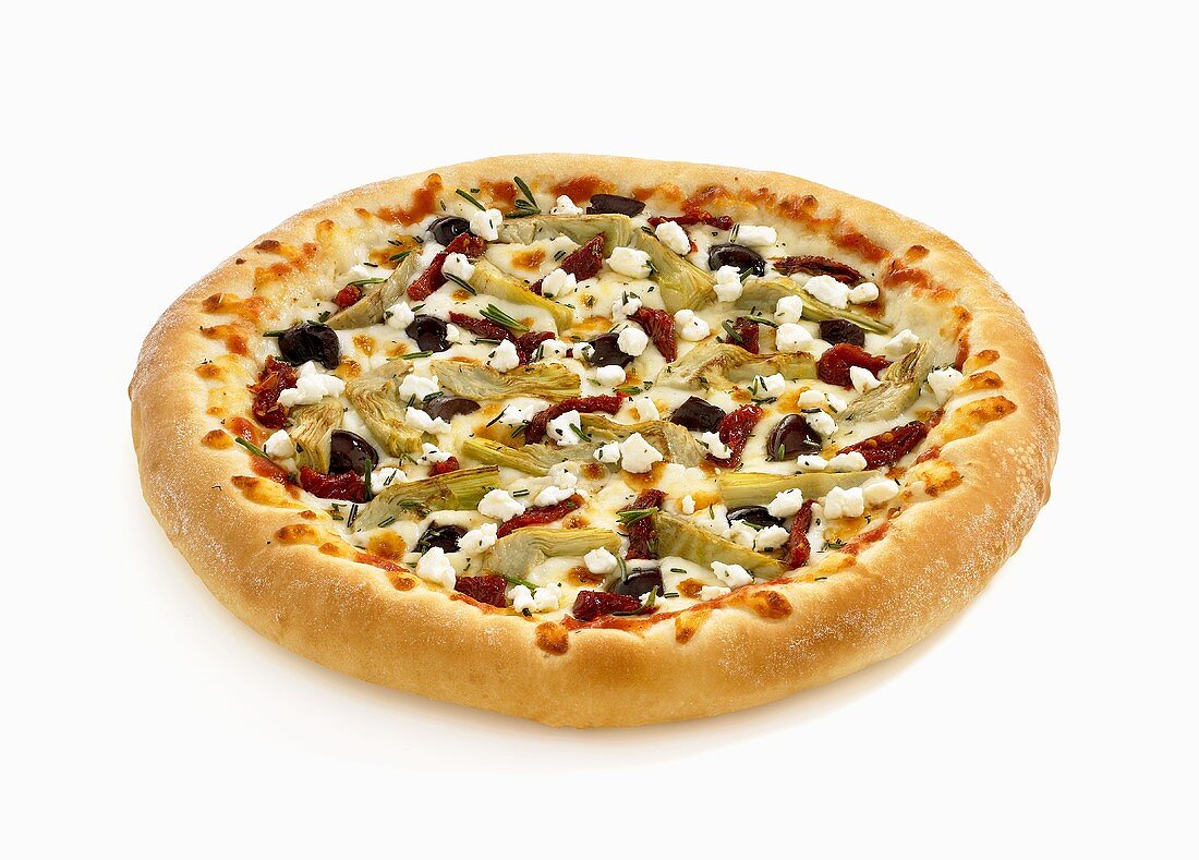 A Whole Artichoke and Feta Pizza