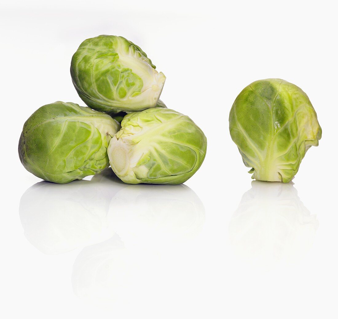 Brussels Sprouts on White