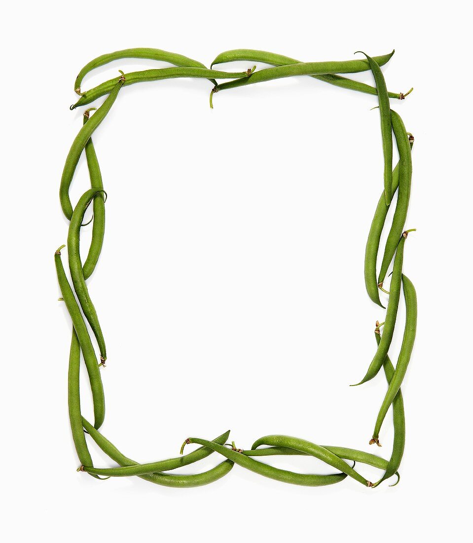 Rahmen aus grünen Bohnen