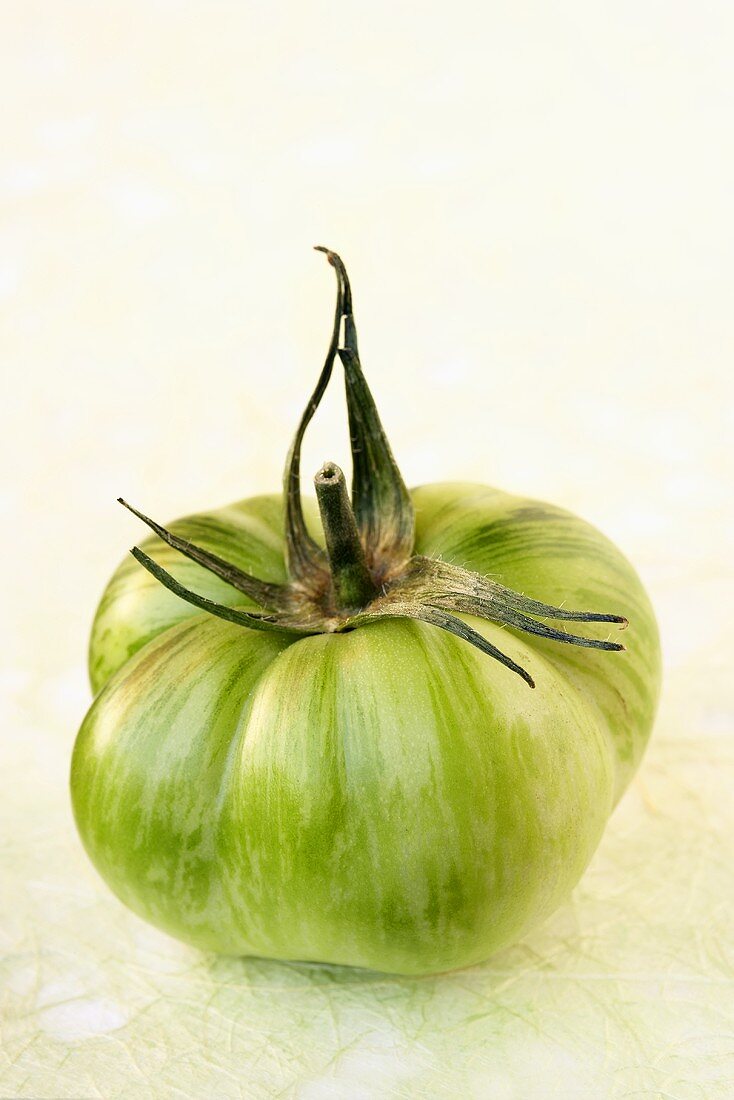 A Green Heirloom Tomato