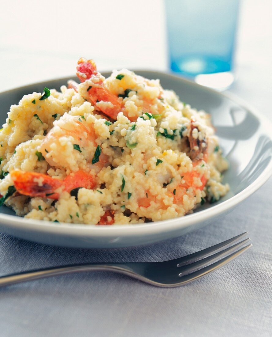 Couscous mit Garnelen