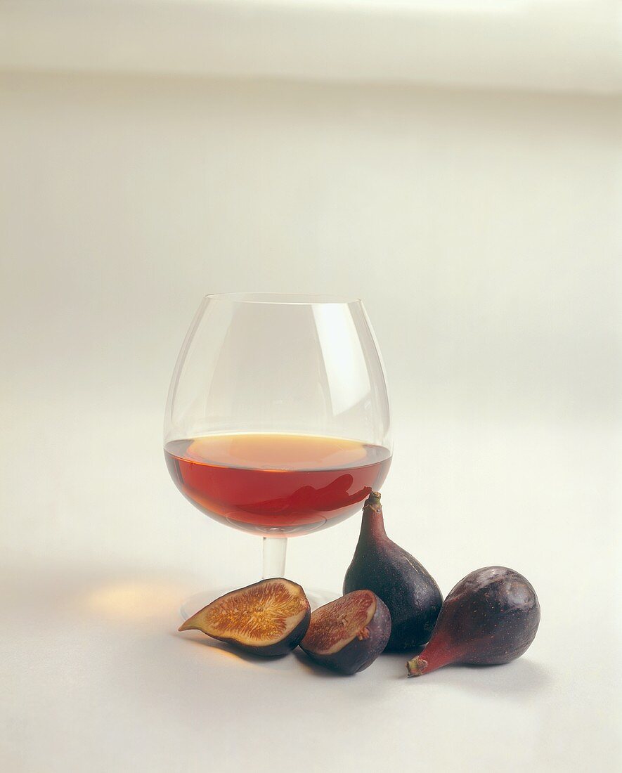 A Glass of Brandy with Figs