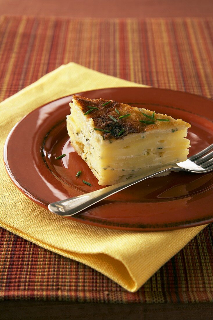 A Wedge of Scalloped Potato Casserole