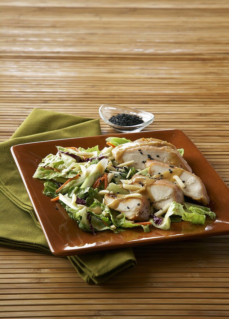 Asian Chicken Salad with Black Sesame Seeds
